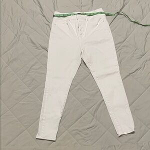 Express Cream Button-Fly Pants